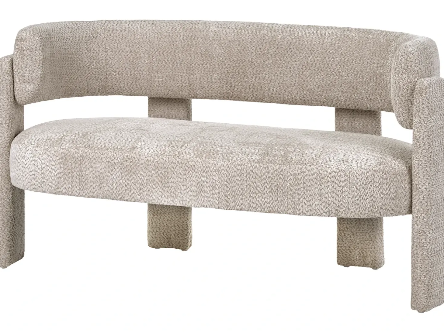 Best Sofa dla 2 osób BUREA Szenil Jasno Sofy Tapicerowane|Sofy Dwuosobowe