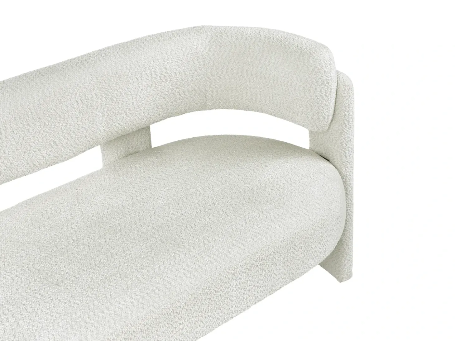 Sale Sofa dla 2 osób BUREA Szenil Złamana biel Sofy Tapicerowane|Sofy Dwuosobowe