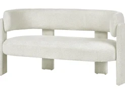 Sale Sofa dla 2 osób BUREA Szenil Złamana biel Sofy Tapicerowane|Sofy Dwuosobowe