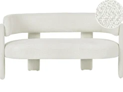 Sale Sofa dla 2 osób BUREA Szenil Złamana biel Sofy Tapicerowane|Sofy Dwuosobowe