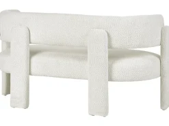 Sale Sofa dla 2 osób BUREA Szenil Złamana biel Sofy Tapicerowane|Sofy Dwuosobowe