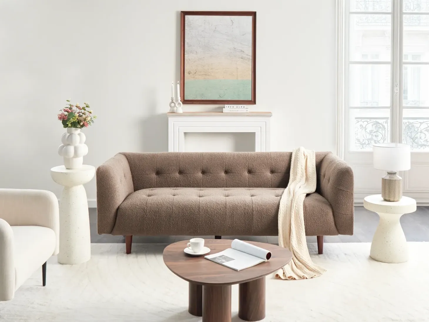 Sale Sofa dla 3 osób BYSKE Boucle Sofy Tapicerowane|Wszystkie Sofy