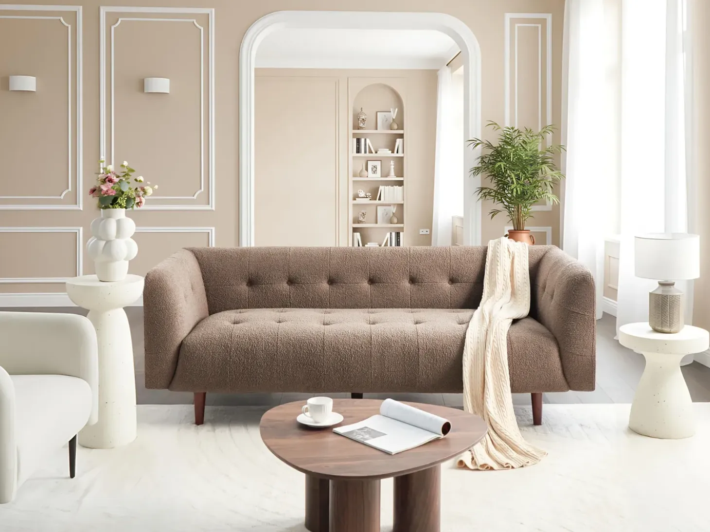 Sale Sofa dla 3 osób BYSKE Boucle Sofy Tapicerowane|Wszystkie Sofy