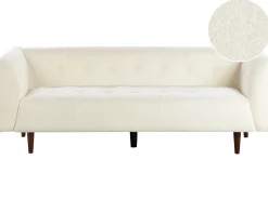 New Sofa dla 3 osób BYSKE Boucle Złamana biel Sofy Tapicerowane|Wszystkie Sofy