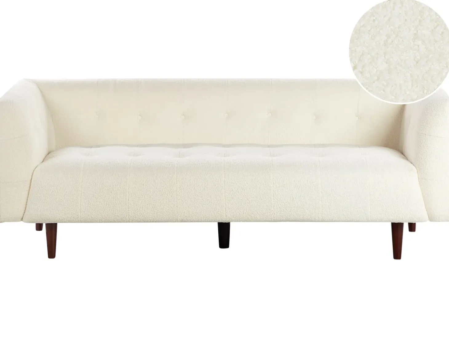 New Sofa dla 3 osób BYSKE Boucle Złamana biel Sofy Tapicerowane|Wszystkie Sofy