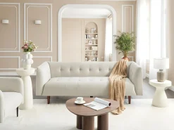 Clearance Sofa dla 3 osób BYSKE Jasnobeżowy Sofy Tapicerowane|Wszystkie Sofy