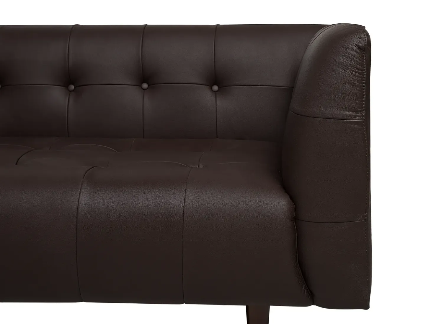 Best Sofa dla 3 osób BYSKE Skóra naturalna Ciemno Sofy Skórzane|Sofy Trzyosobowe