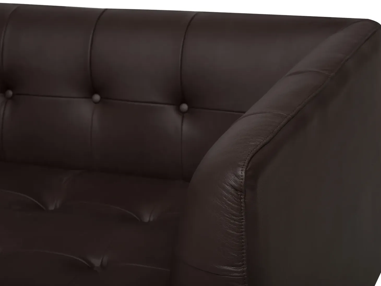 Best Sofa dla 3 osób BYSKE Skóra naturalna Ciemno Sofy Skórzane|Sofy Trzyosobowe