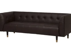Best Sofa dla 3 osób BYSKE Skóra naturalna Ciemno Sofy Skórzane|Sofy Trzyosobowe