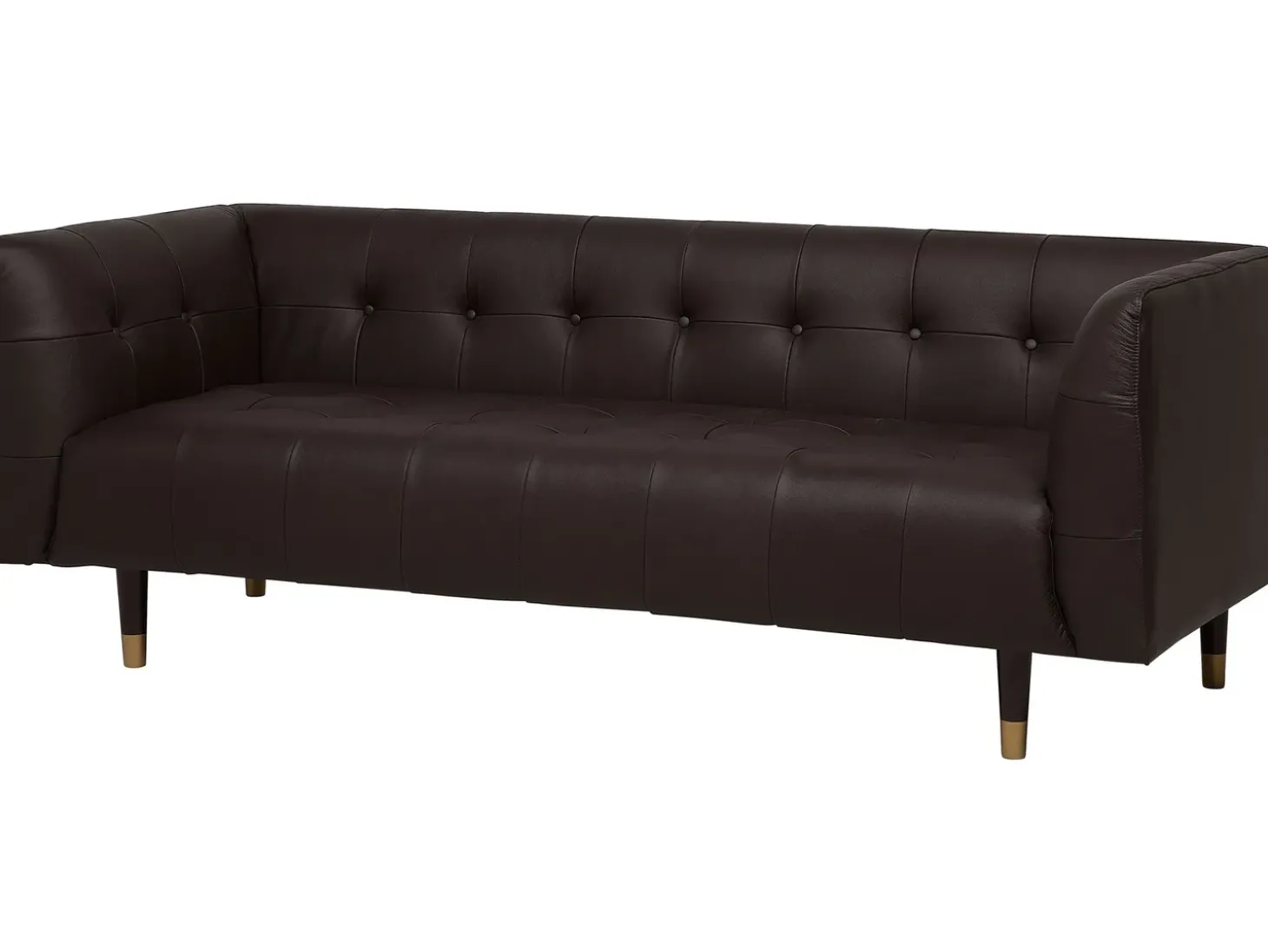 Best Sofa dla 3 osób BYSKE Skóra naturalna Ciemno Sofy Skórzane|Sofy Trzyosobowe