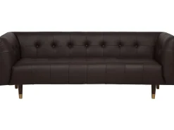 Best Sofa dla 3 osób BYSKE Skóra naturalna Ciemno Sofy Skórzane|Sofy Trzyosobowe