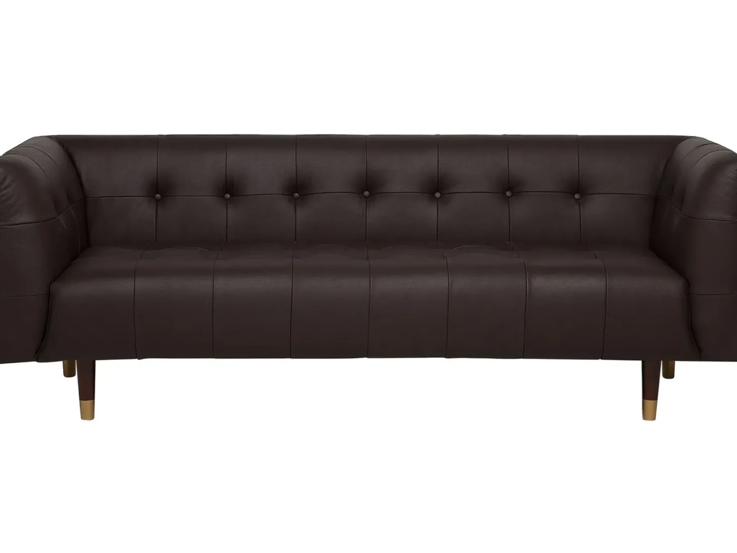Best Sofa dla 3 osób BYSKE Skóra naturalna Ciemno Sofy Skórzane|Sofy Trzyosobowe
