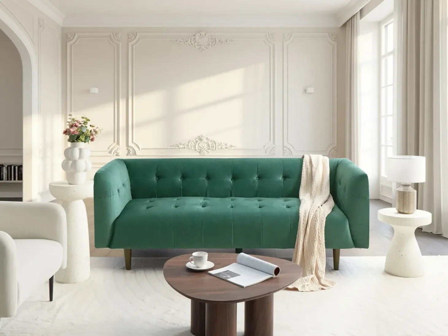 Sofa dla 3 osób BYSKE Zielony Sofy Tapicerowane|Wszystkie Sofy