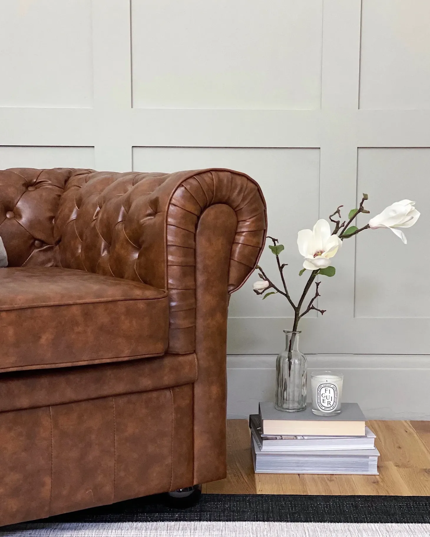 Hot Sofa dla 3 osób CHESTERFIELD Ekoskóra Złoty brąz Kolekcje Sof|Sofy Skórzane