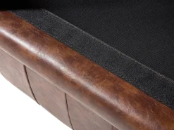 Hot Sofa dla 3 osób CHESTERFIELD Ekoskóra Złoty brąz Kolekcje Sof|Sofy Skórzane