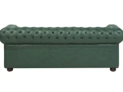 Sofa dla 3 osób CHESTERFIELD Ekoskóra Zielony Kolekcje Sof|Sofy Skórzane