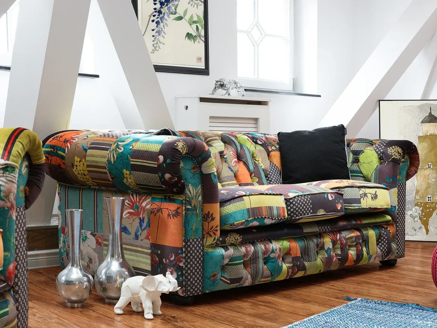 Best Sofa dla 3 osób CHESTERFIELD Jasnozielony Sofy Tapicerowane|Kolekcje Sof