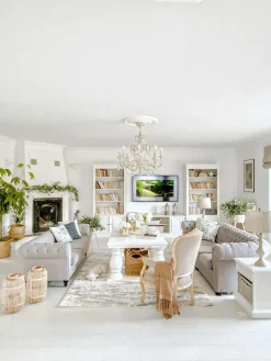 Online Sofa dla 3 osób CHESTERFIELD Jasnoszary Sofy Tapicerowane|Kolekcje Sof