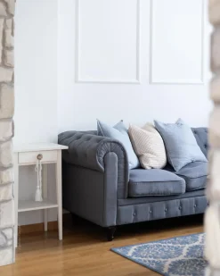 Hot Sofa dla 3 osób CHESTERFIELD Jasnoszary Sofy Tapicerowane|Kolekcje Sof