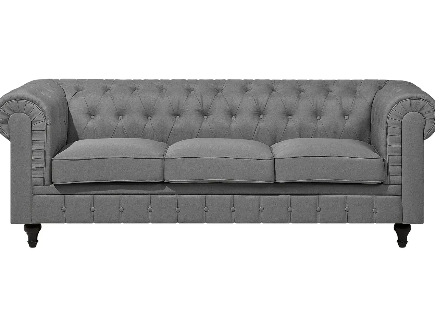 Hot Sofa dla 3 osób CHESTERFIELD Jasnoszary Sofy Tapicerowane|Kolekcje Sof
