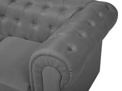 Hot Sofa dla 3 osób CHESTERFIELD Jasnoszary Sofy Tapicerowane|Kolekcje Sof