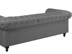 Hot Sofa dla 3 osób CHESTERFIELD Jasnoszary Sofy Tapicerowane|Kolekcje Sof