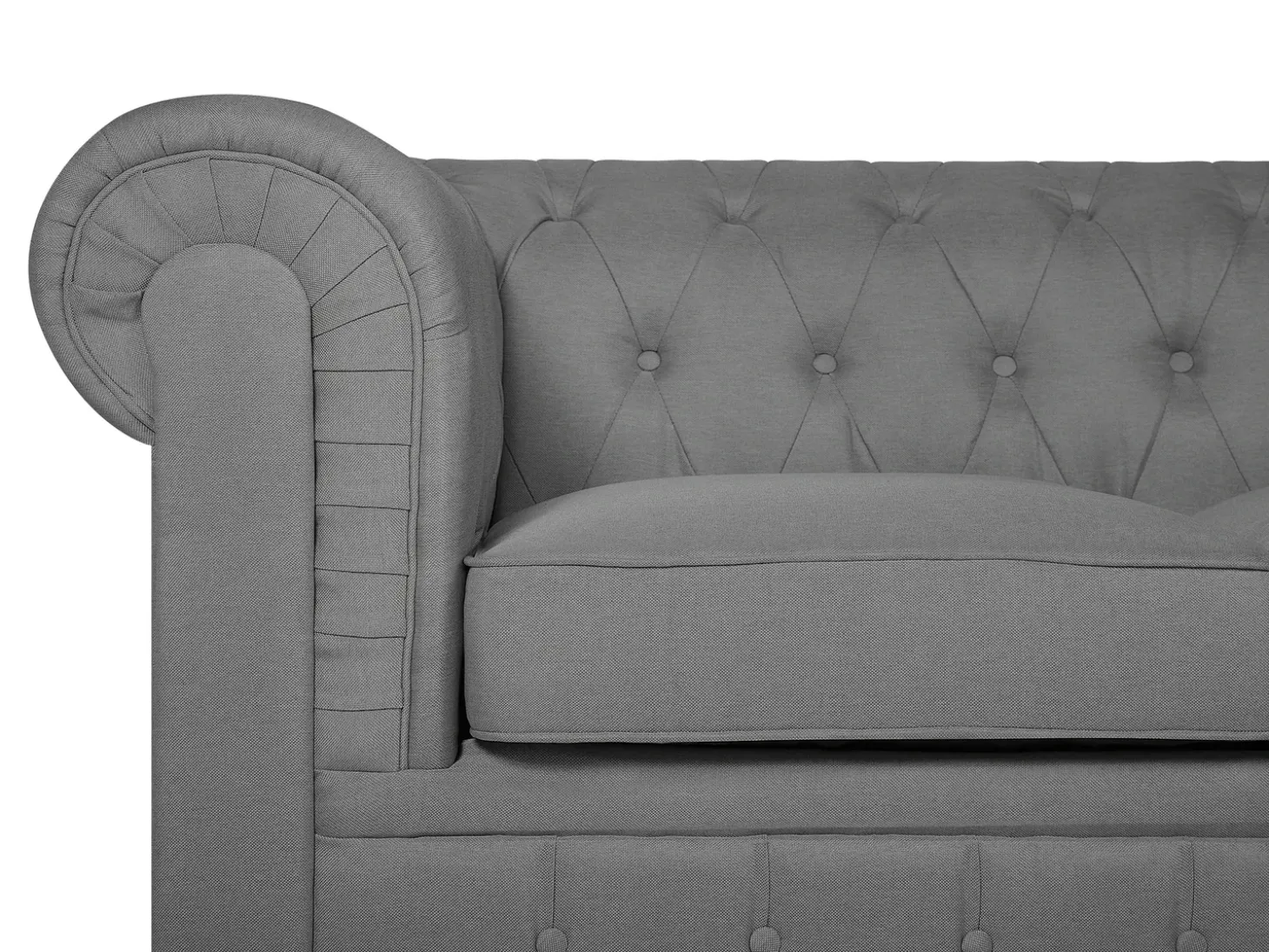 Hot Sofa dla 3 osób CHESTERFIELD Jasnoszary Sofy Tapicerowane|Kolekcje Sof