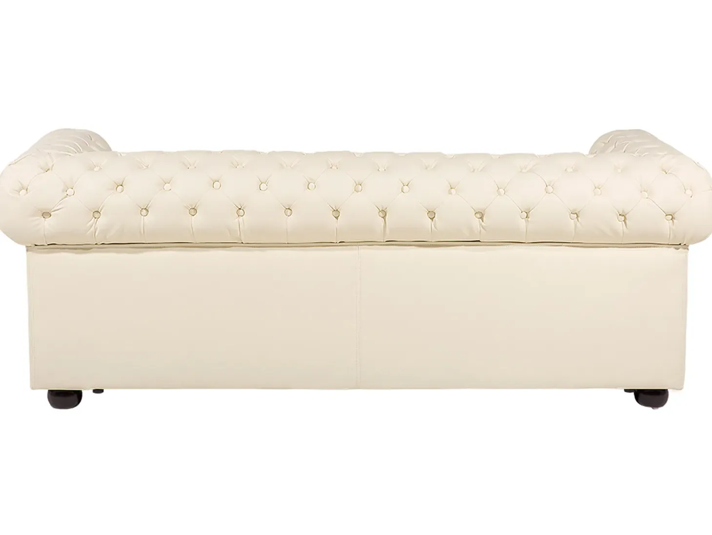Sofa dla 3 osób CHESTERFIELD Skóra naturalna Jasnobeżowy