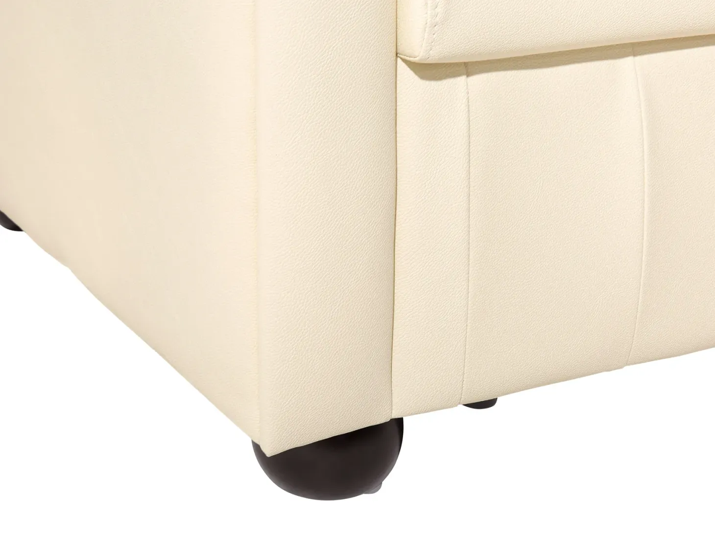 Sofa dla 3 osób CHESTERFIELD Skóra naturalna Jasnobeżowy