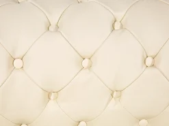 Sofa dla 3 osób CHESTERFIELD Skóra naturalna Jasnobeżowy
