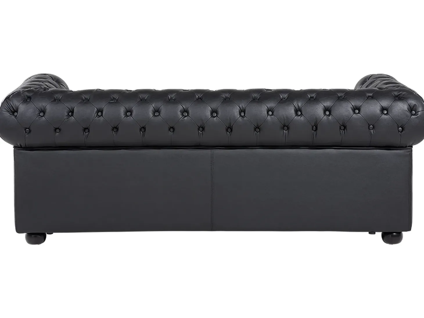 Discount Sofa dla 3 osób CHESTERFIELD Skóra naturalna Czarny Kolekcje Sof|Sofy Skórzane