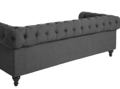 Discount Sofa dla 3 osób CHESTERFIELD Szary Sofy Tapicerowane|Kolekcje Sof