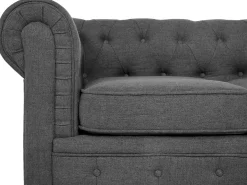 Discount Sofa dla 3 osób CHESTERFIELD Szary Sofy Tapicerowane|Kolekcje Sof
