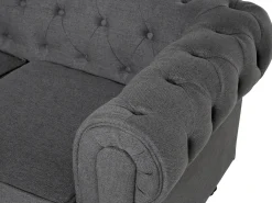 Discount Sofa dla 3 osób CHESTERFIELD Szary Sofy Tapicerowane|Kolekcje Sof