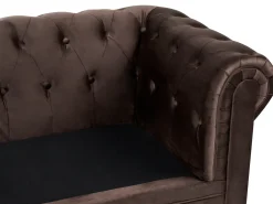 Online Sofa dla 3 osób CHESTERFIELD Welur Ciemno Sofy Tapicerowane|Kolekcje Sof