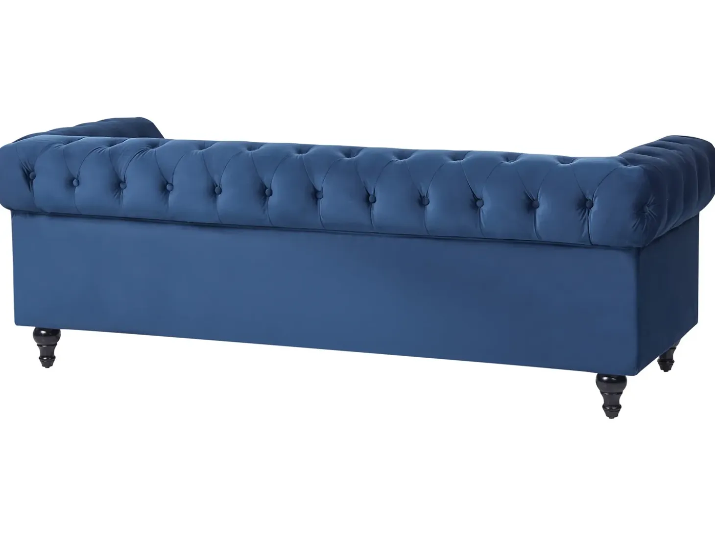 New Sofa dla 3 osób CHESTERFIELD Welur Granatowy Sofy Tapicerowane|Kolekcje Sof
