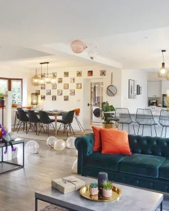 Sofa dla 3 osób CHESTERFIELD Welur Szmaragdowy Sofy Tapicerowane|Kolekcje Sof