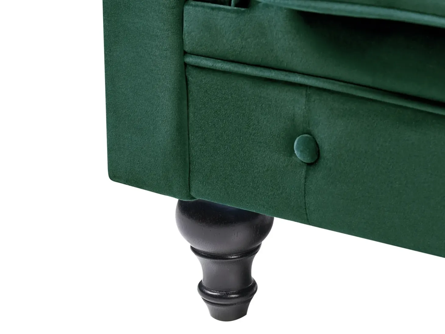 Sofa dla 3 osób CHESTERFIELD Welur Szmaragdowy Sofy Tapicerowane|Kolekcje Sof