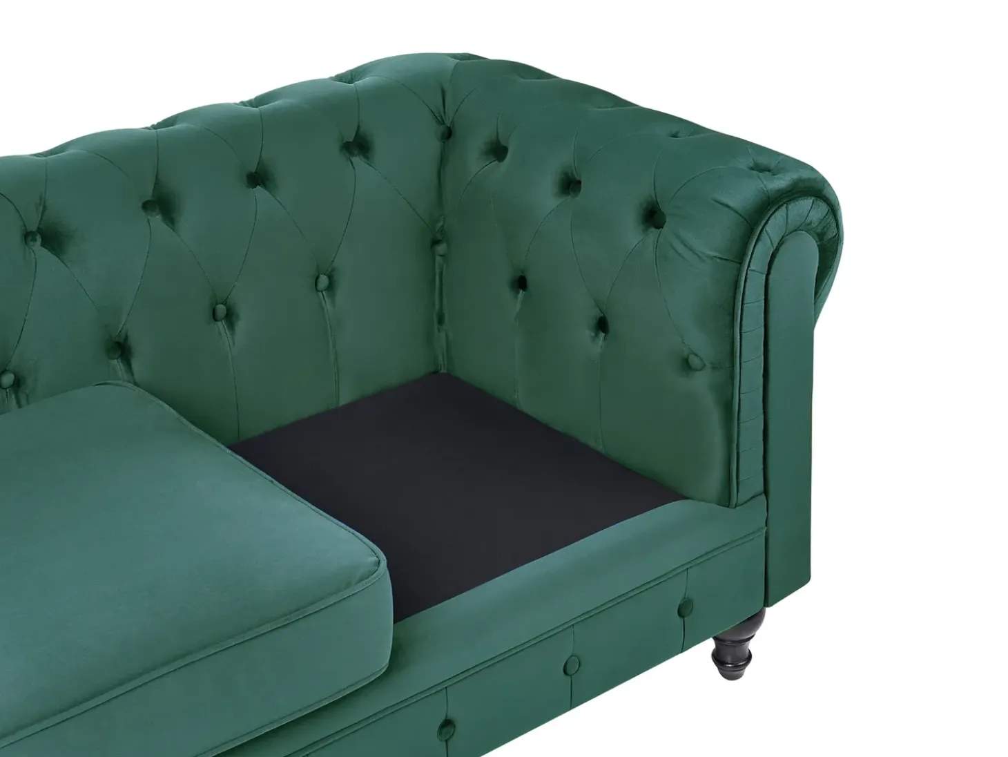 Sofa dla 3 osób CHESTERFIELD Welur Szmaragdowy Sofy Tapicerowane|Kolekcje Sof