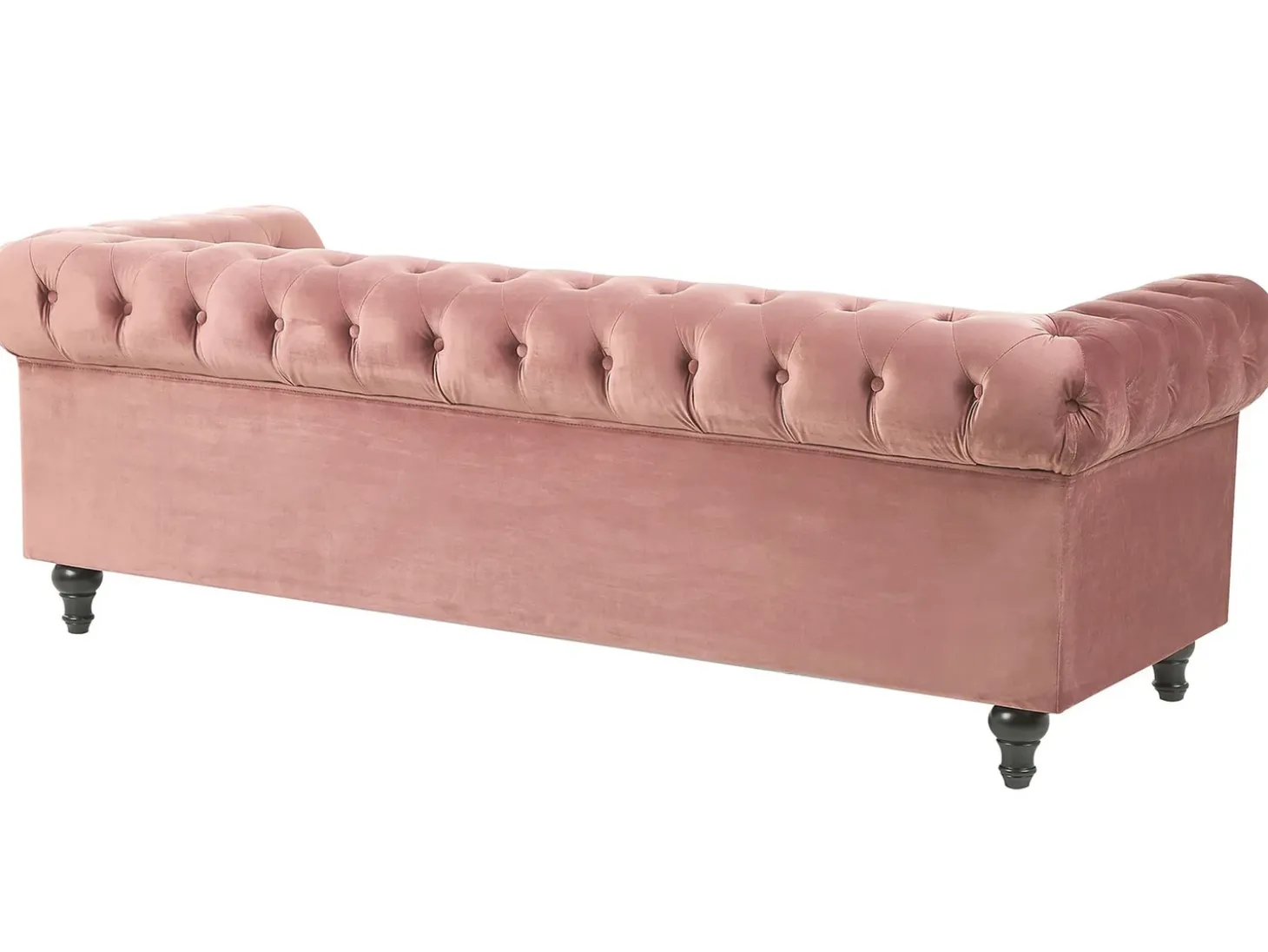 Best Sofa dla 3 osób CHESTERFIELD Welur Różowy Sofy Tapicerowane|Kolekcje Sof