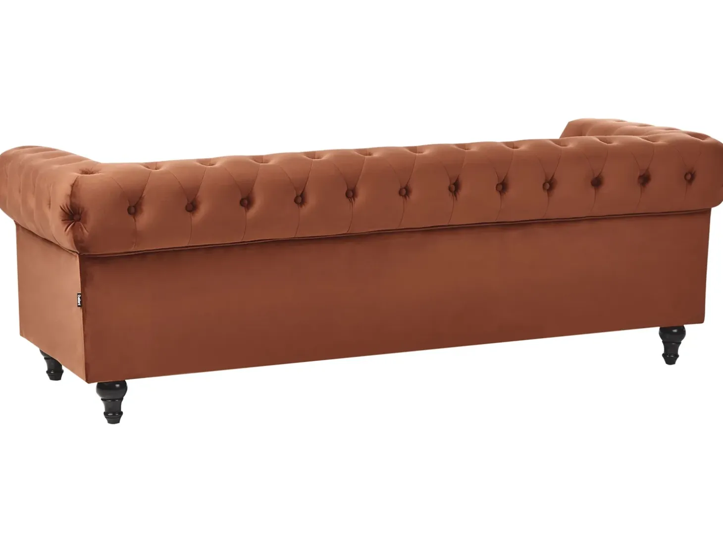 New Sofa dla 3 osób CHESTERFIELD Welur Złoty brąz Sofy Tapicerowane|Kolekcje Sof