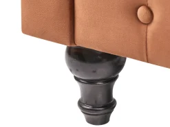 New Sofa dla 3 osób CHESTERFIELD Welur Złoty brąz Sofy Tapicerowane|Kolekcje Sof
