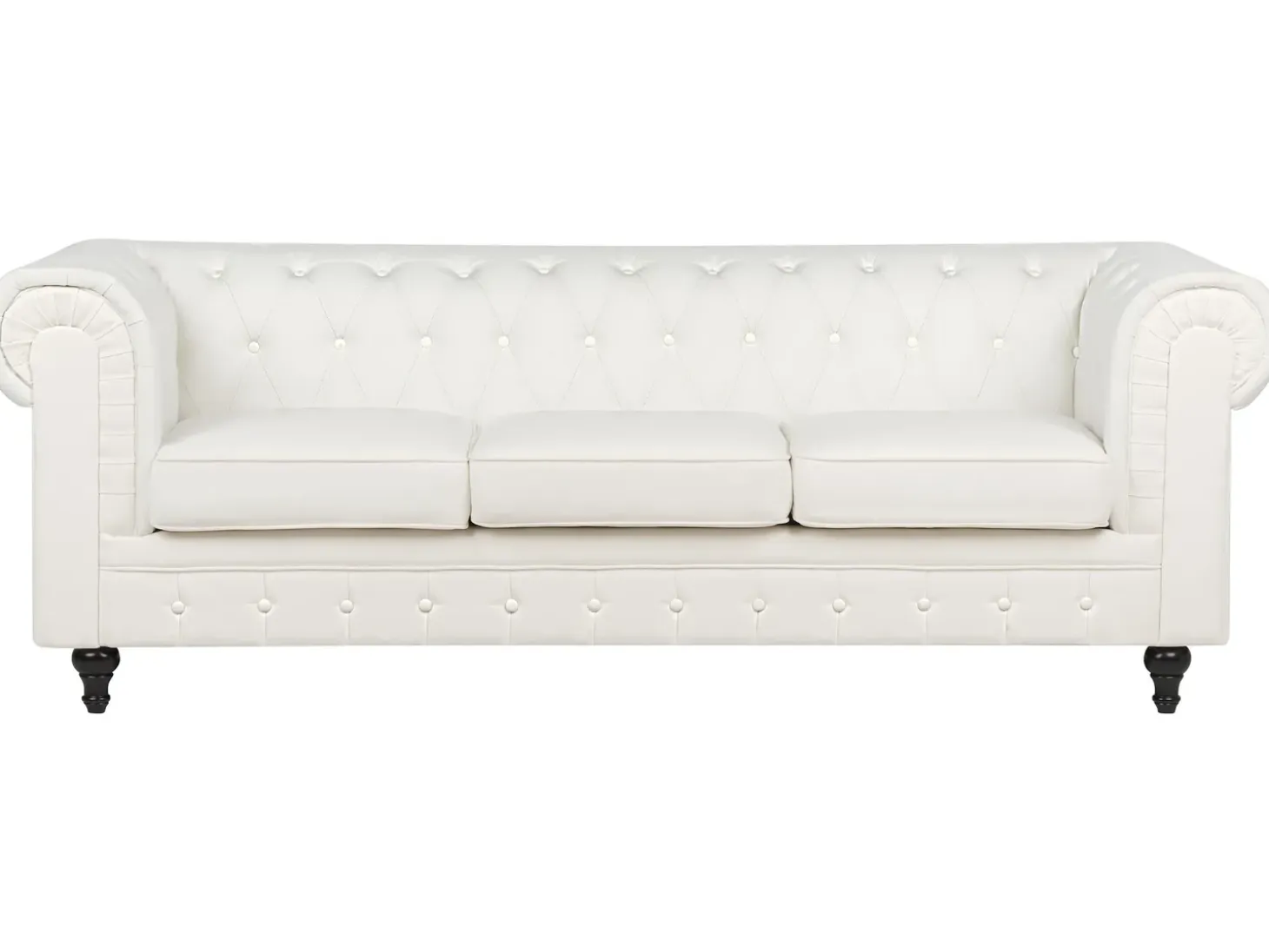 Outlet Sofa dla 3 osób CHESTERFIELD Złamana biel Sofy Tapicerowane|Kolekcje Sof