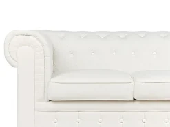 Outlet Sofa dla 3 osób CHESTERFIELD Złamana biel Sofy Tapicerowane|Kolekcje Sof