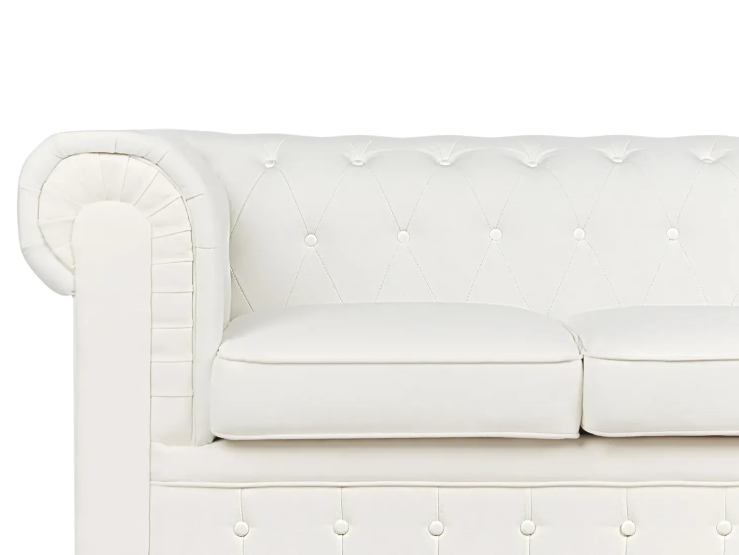 Outlet Sofa dla 3 osób CHESTERFIELD Złamana biel Sofy Tapicerowane|Kolekcje Sof