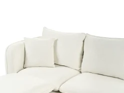 New Sofa dla 3 osób DALVIK Biały z otomaną Sofy Tapicerowane|Wszystkie Sofy