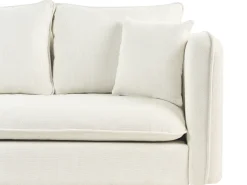 New Sofa dla 3 osób DALVIK Biały z otomaną Sofy Tapicerowane|Wszystkie Sofy