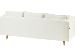 New Sofa dla 3 osób DALVIK Biały z otomaną Sofy Tapicerowane|Wszystkie Sofy