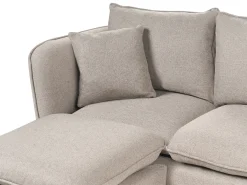 Sofa dla 3 osób DALVIK Jasno z otomaną Sofy Tapicerowane|Wszystkie Sofy