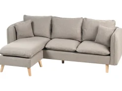 Sofa dla 3 osób DALVIK Jasno z otomaną Sofy Tapicerowane|Wszystkie Sofy